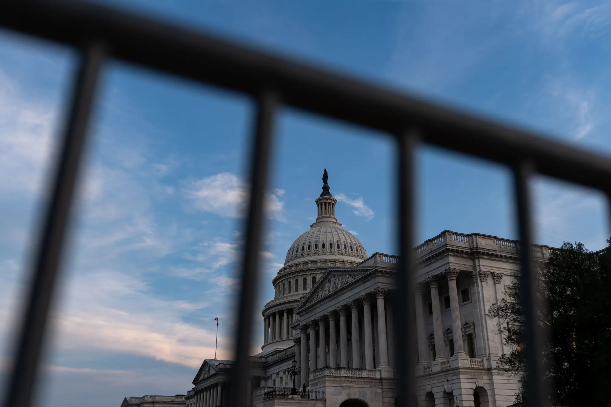 Caged in.