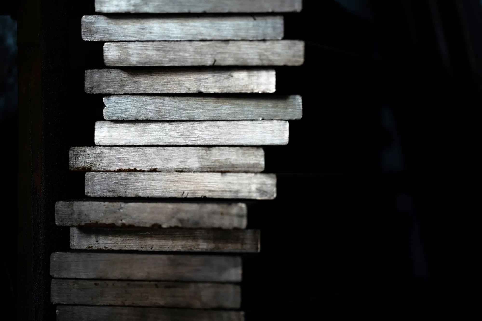 Steel bars at a shop in Noida, Uttar Pradesh, India, on Tuesday, April 1, 2025.&nbsp;