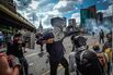 Activists clash with police as they block the Autopista Francisco Fajardo highway in Caracas in 2017. Deadly battles filled the streets, but the Maduro regime has persisted.&nbsp;