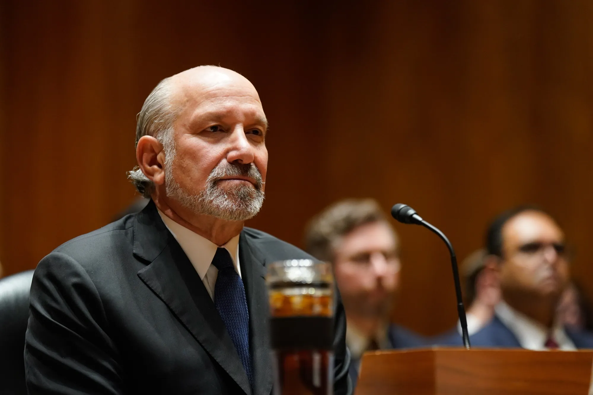 Commerce Secretary&nbsp;Howard Lutnick&nbsp;during a Senate&nbsp;hearing in Washington on Feb. 10.