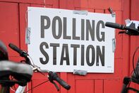 A polling station in London.
