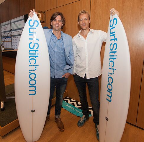 Lex Pedersen and Justin Cameron, founders of SurfStitch.