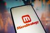 In this photo illustration, the MicroStrategy Incorporated