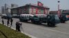 An unidentified mobile rocket lancher is displayed during a military parade marking the 105th anniversary of the birth of late North Korean leader Kim Il-Sung, in Pyongyang on April 15, 2017.
