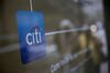 The Citibank logo is seen in the window of a bank branch location in Chicago, Illinois, U.S.