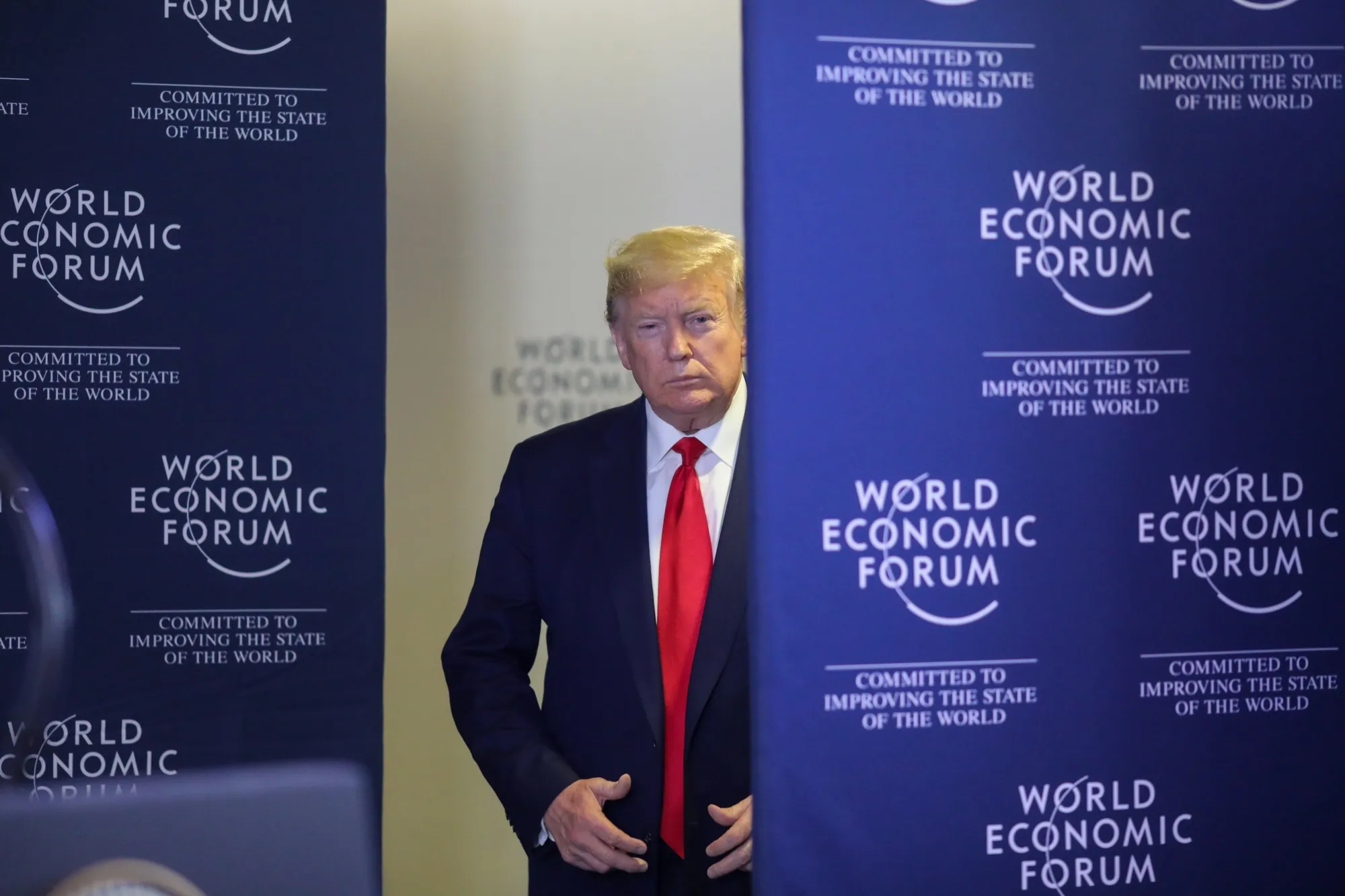 Donald Trump&nbsp;at the World Economic Forum in Davos.