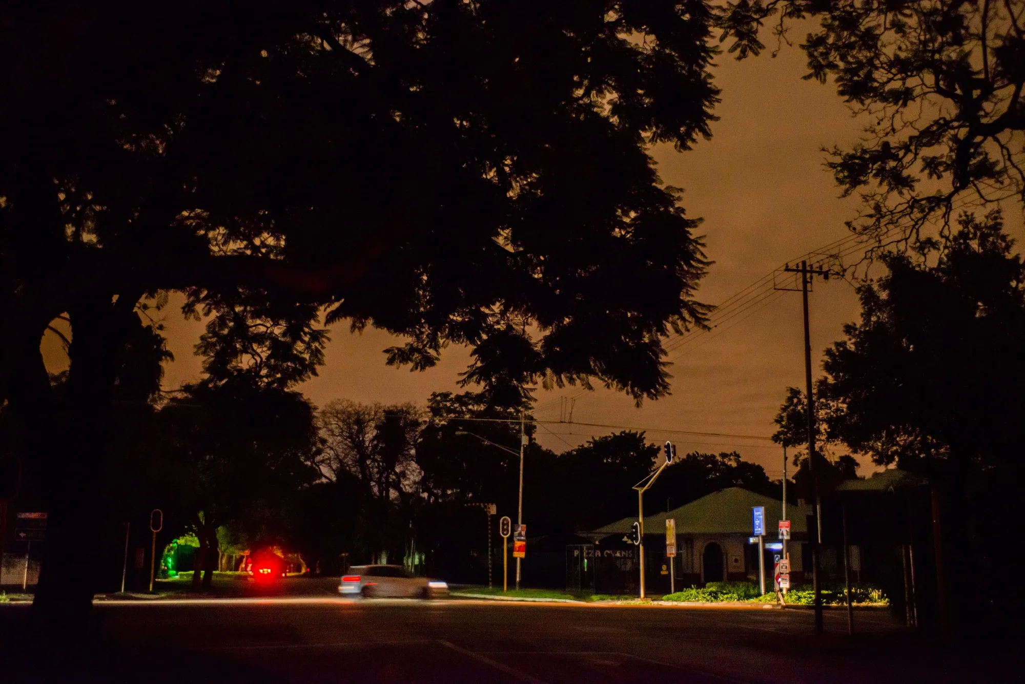 A vehicle passes during&nbsp;a load-shedding power outage in Pretoria, South Africa.&nbsp;