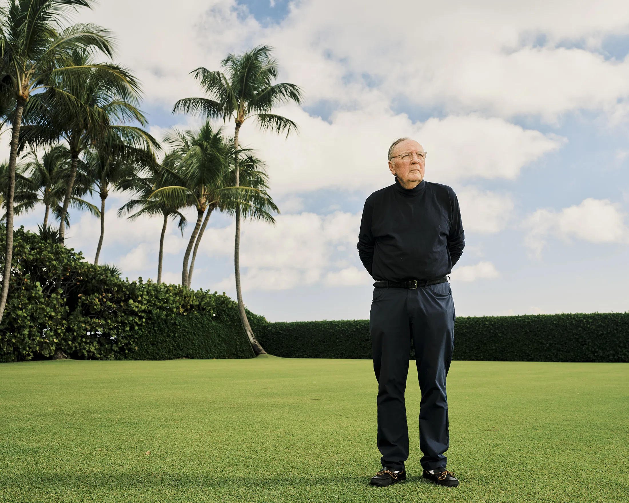 James Patterson at his home in Palm Beach.
