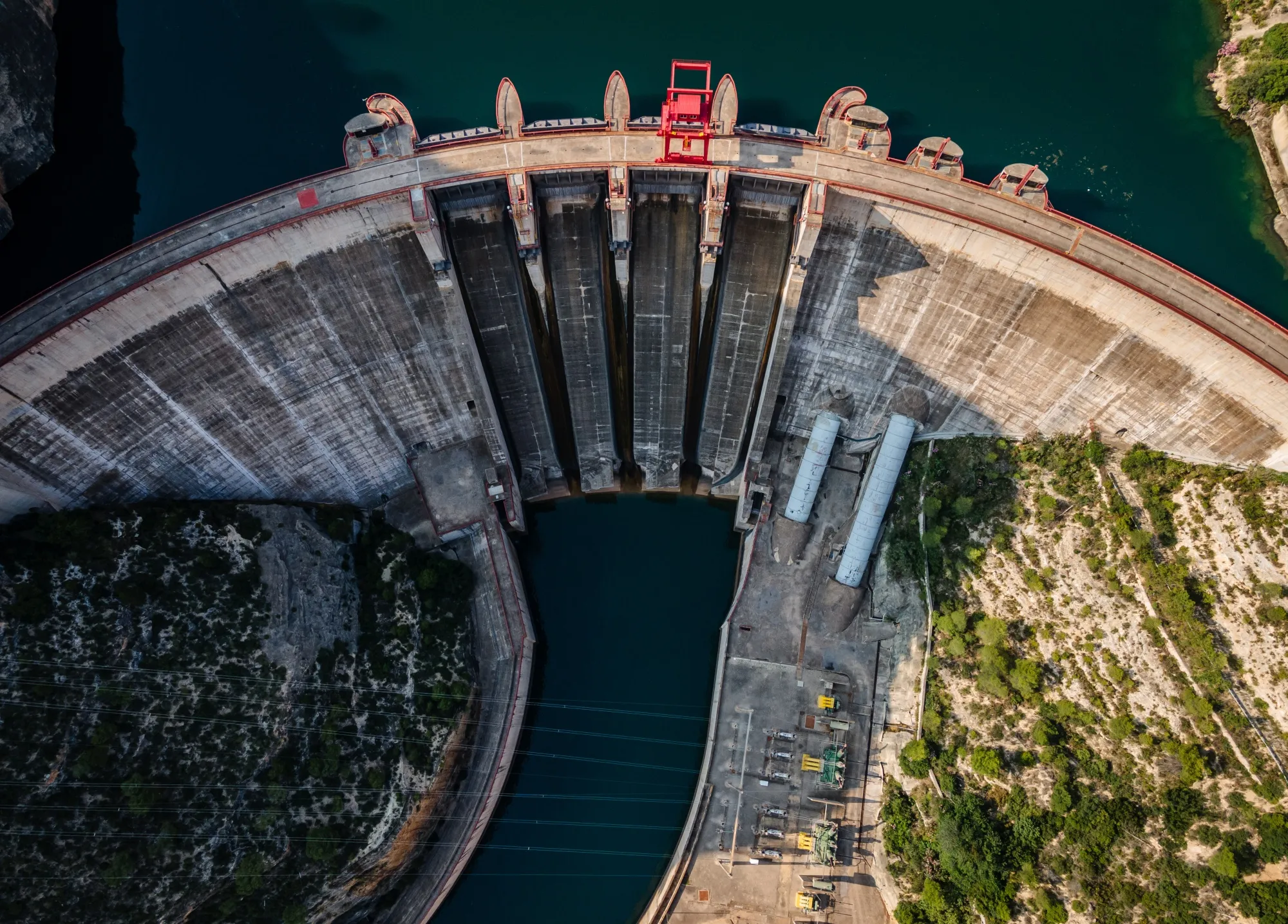 The dam wall at the Cortes II hydroelectric power plant, operated by Iberdrola SA, in Cortes de Pallas, Spain.