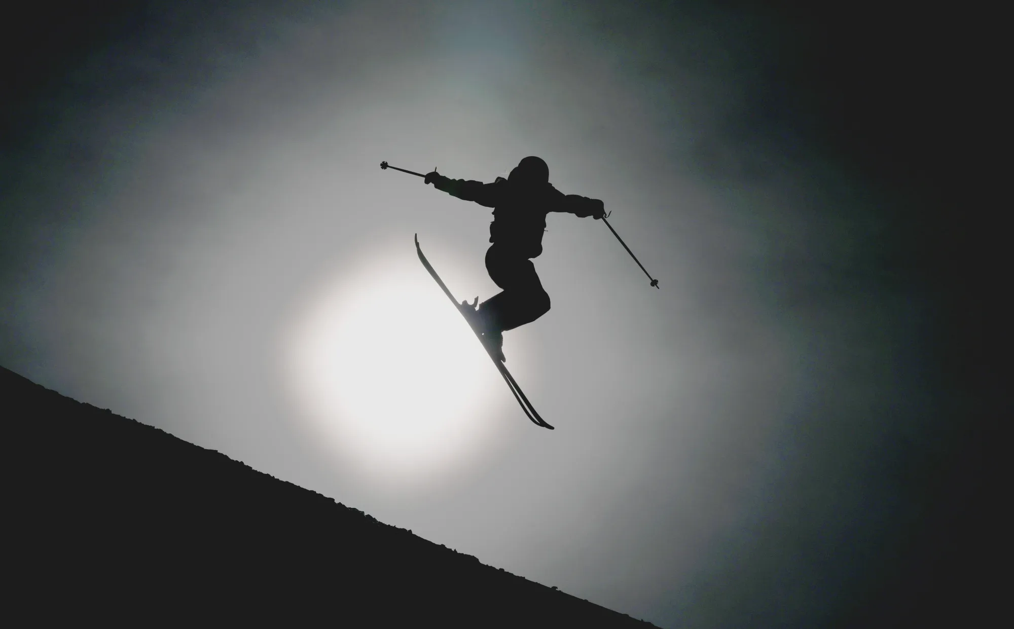 An athlete participates in Slopestyle Training before the start of the Milano Cortina 2026 Winter Olympic games at Livigno Snow Park in Livigno, Italy on Feb. 5.