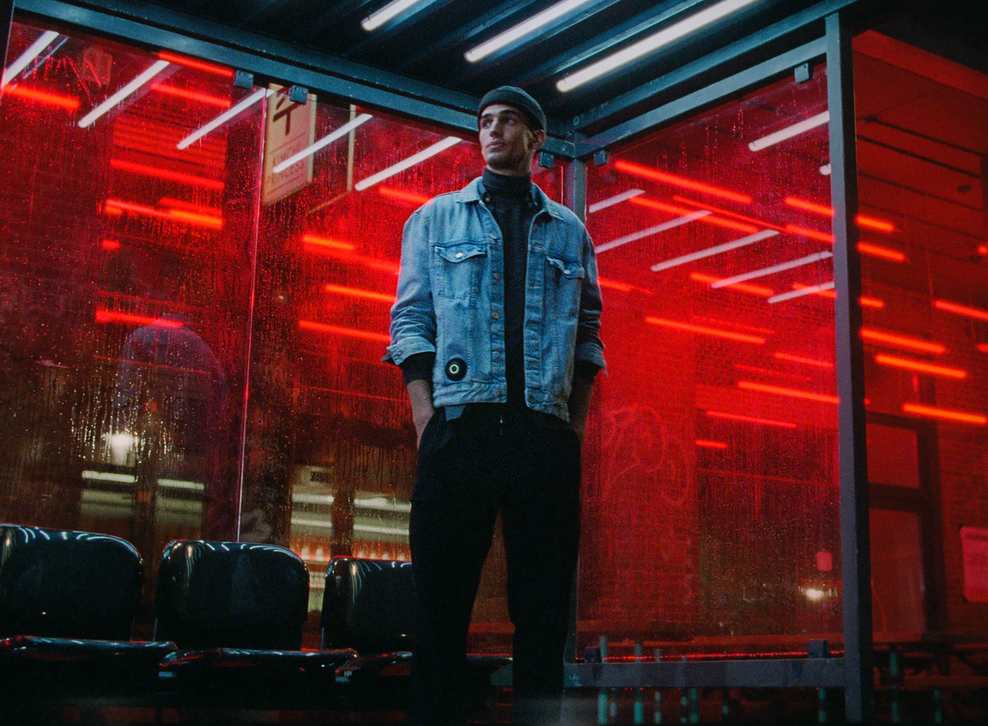 A denim jacket that can mimic a hug.