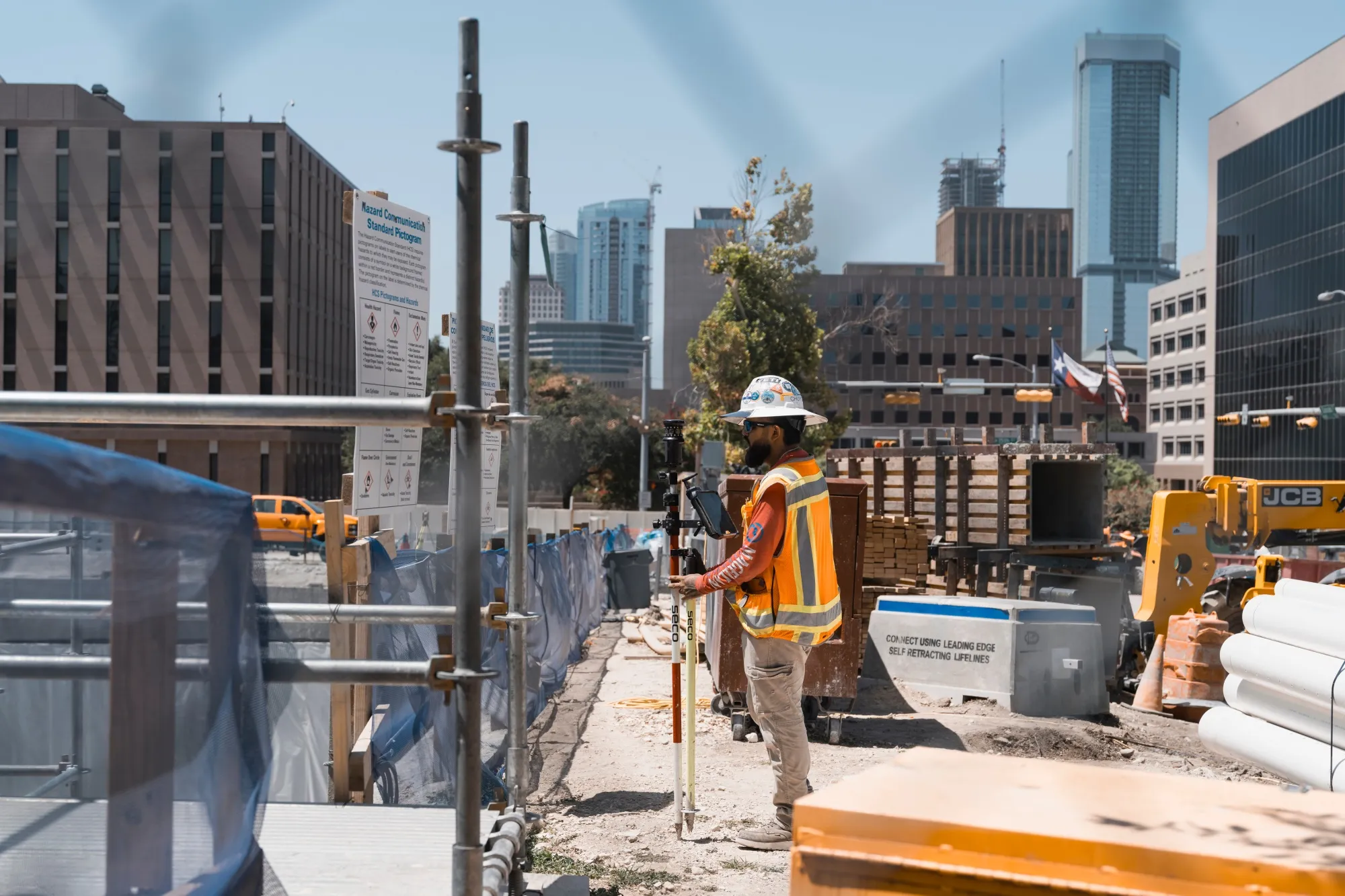 A construction worker in Austin, Texas.