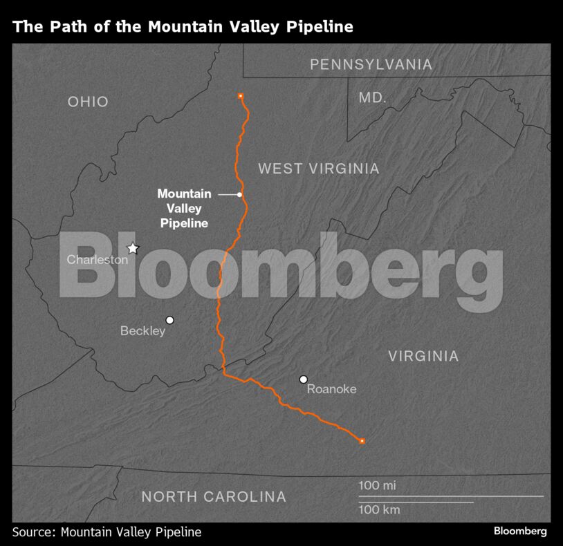 The Path of the Mountain Valley Pipeline |