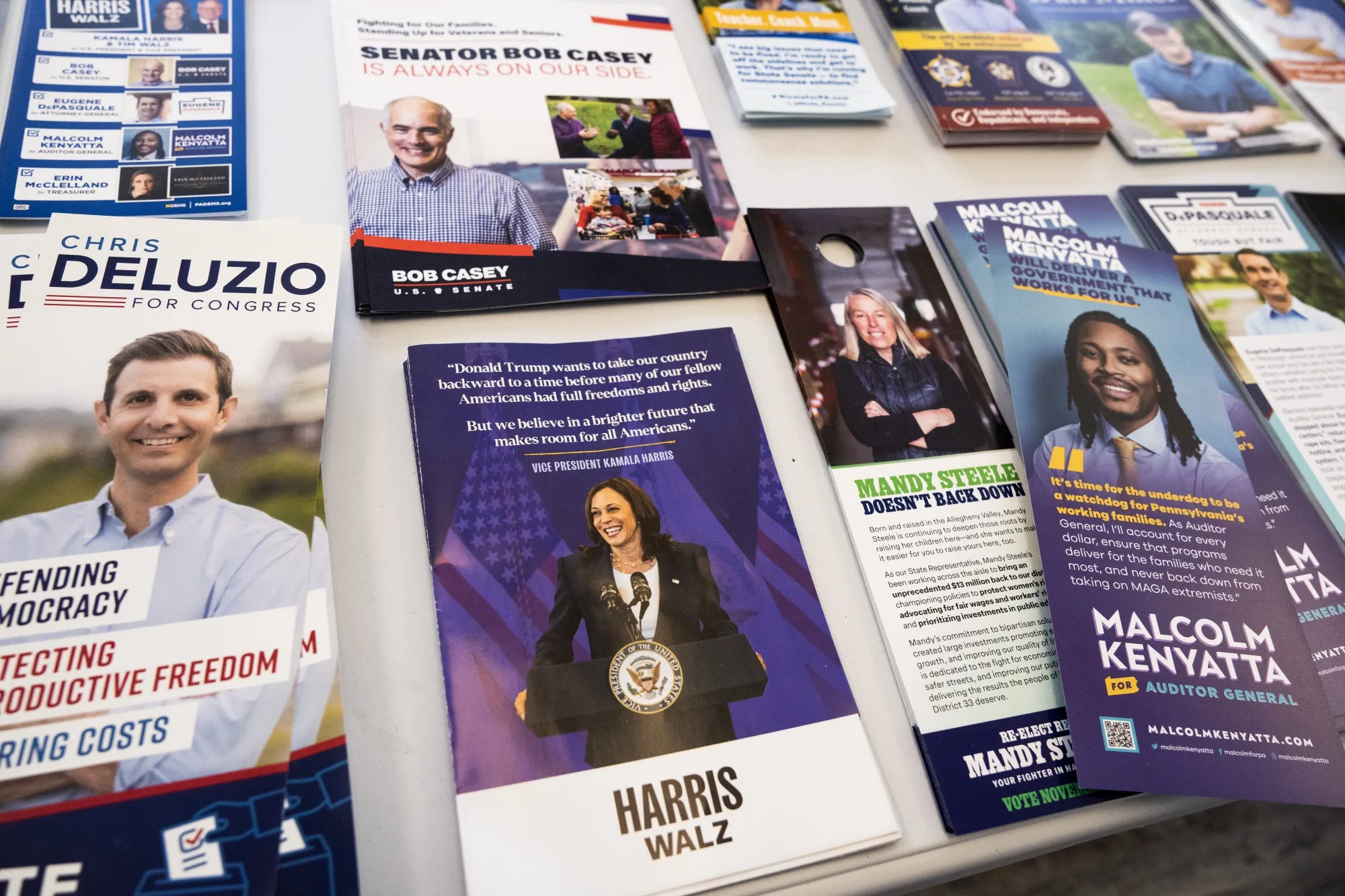 Campaign literature in Pittsburgh.