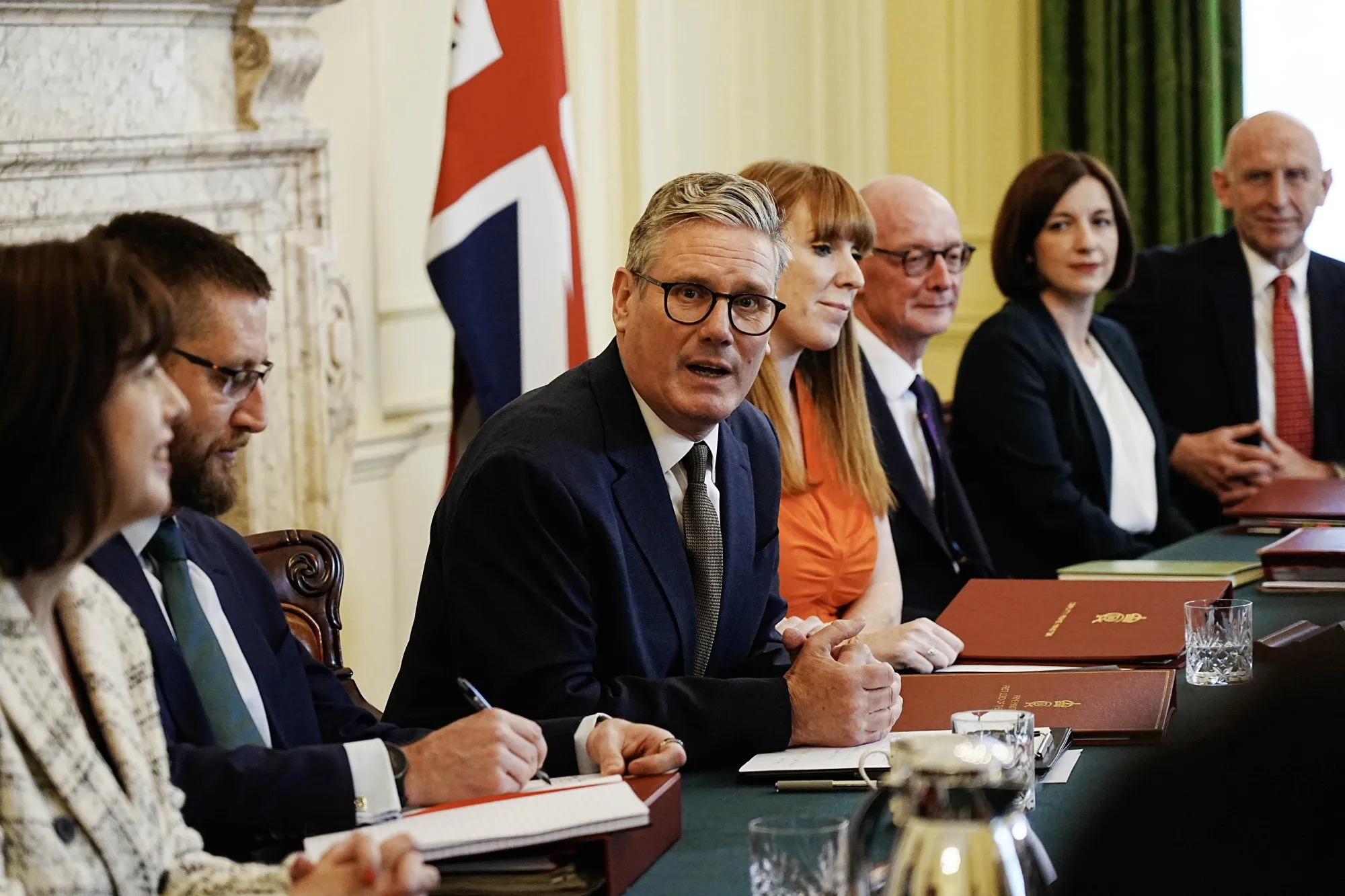 Keir Starmer chairs the first meeting of his cabinet on July 6, 2024.