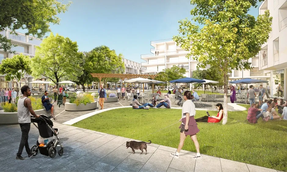 The retail park in Facebook's proposed village 