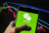 In this photo illustration, the logo of  WeChat, a Chinese