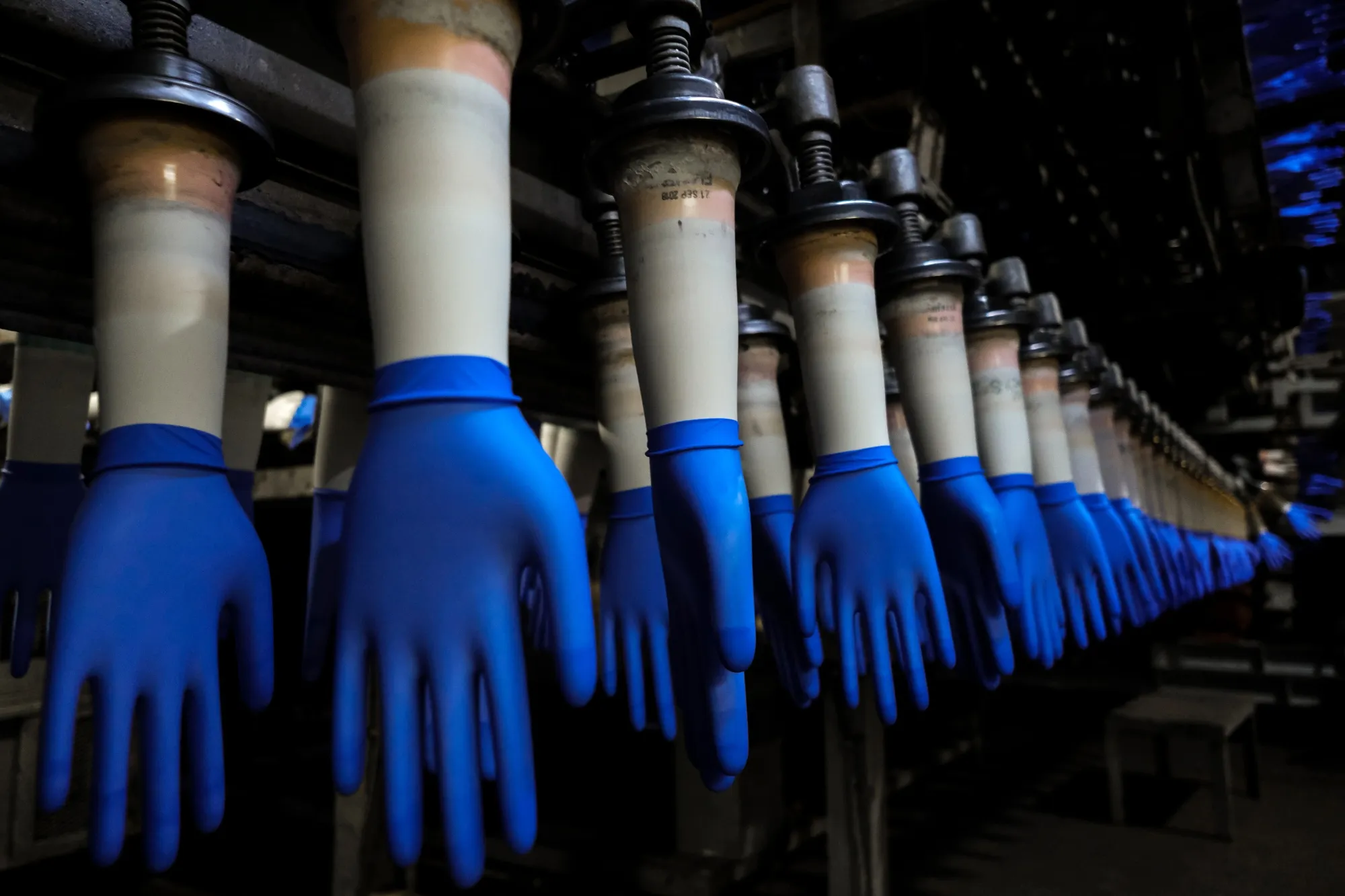 Latex gloves at the&nbsp;Top Glove Corp. factory in Setia Alam, Selangor, Malaysia.