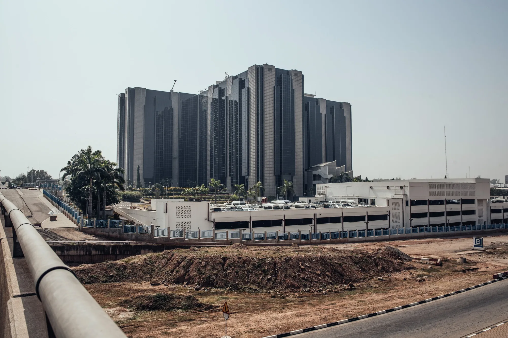 The headquarters of the Nigerian central bank stands in Abuja, Nigeria.