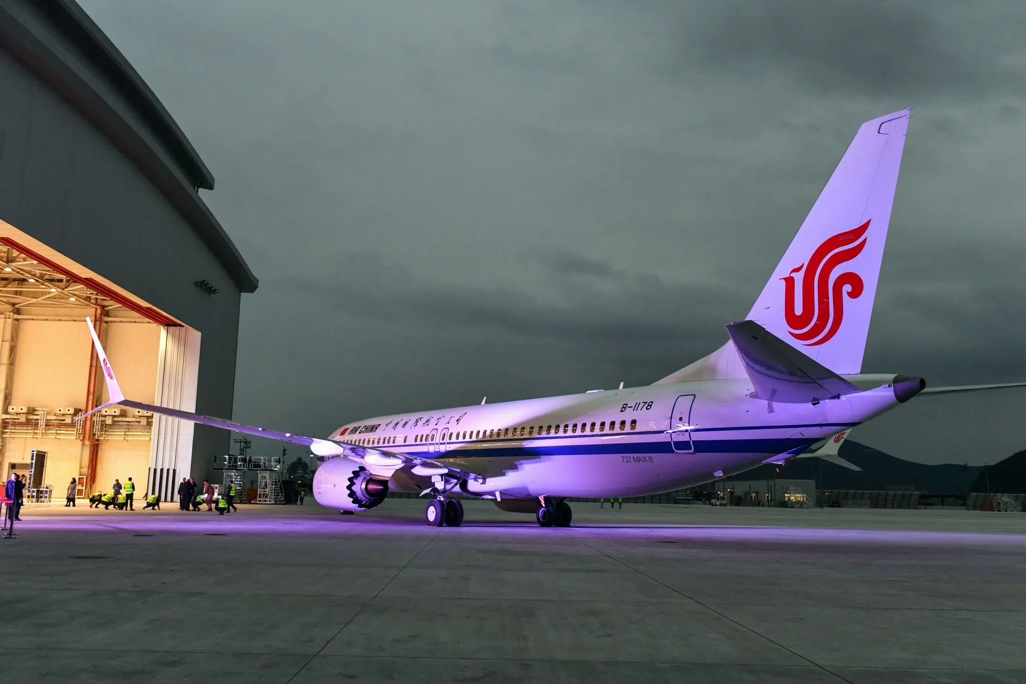 A Boeing 737 MAX airplane delivered to Air China in Zhoushan, China.