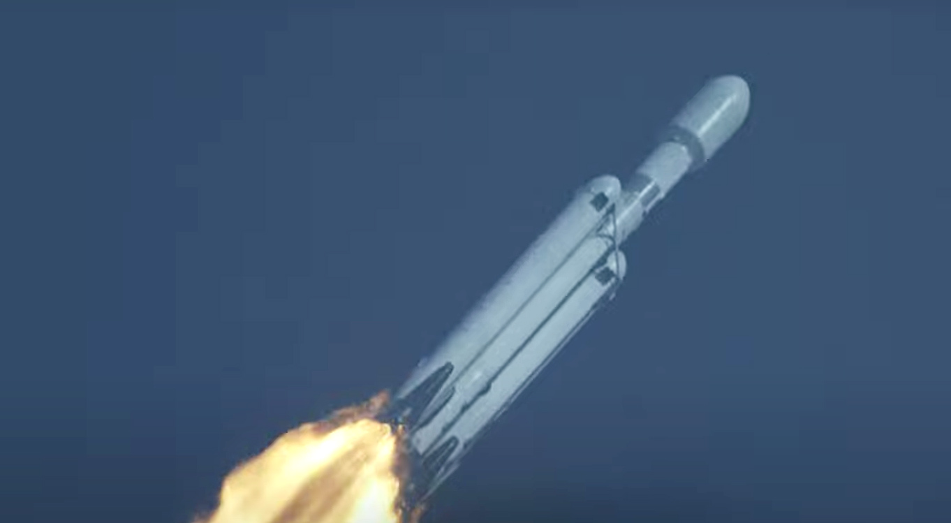 Spacex S Falcon Heavy Rocket Launches After Three Year Hiatus Bloomberg