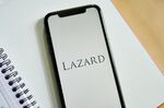 The Lazard Ltd. logo displayed on a smartphone.
