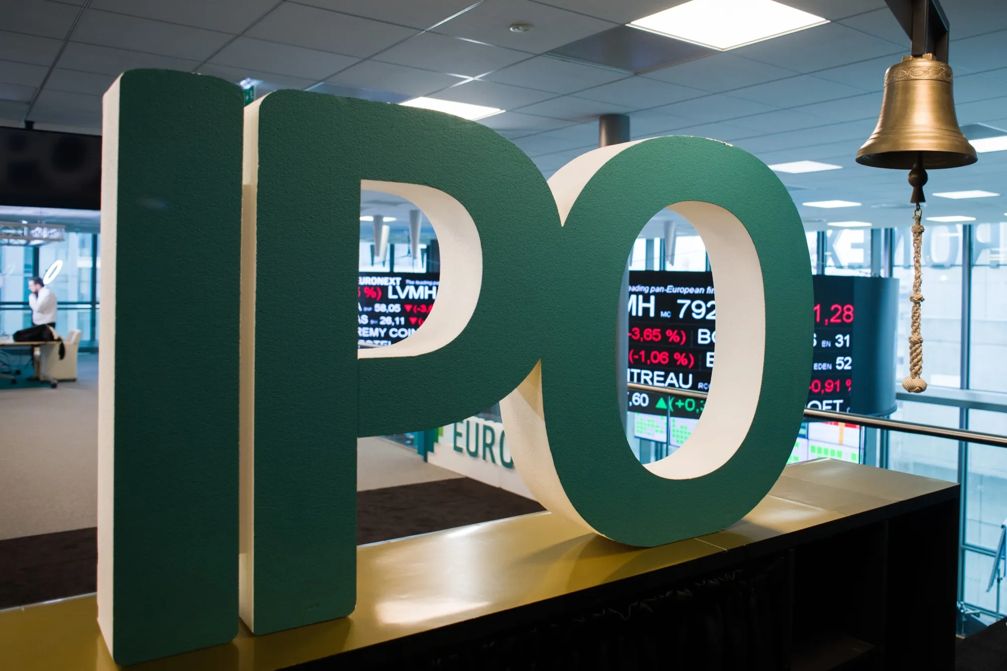 The Euronext stock exchange in Paris.