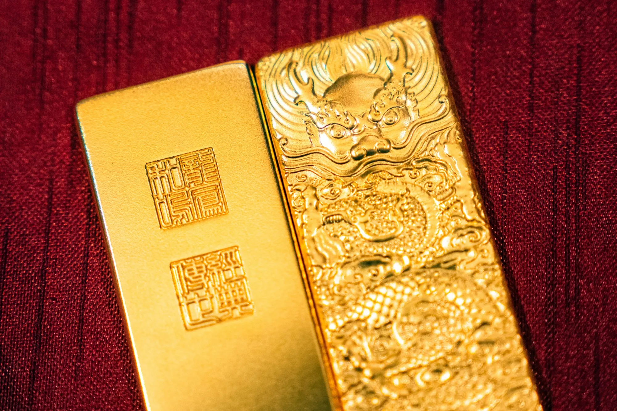 Gold bars in Hong Kong.