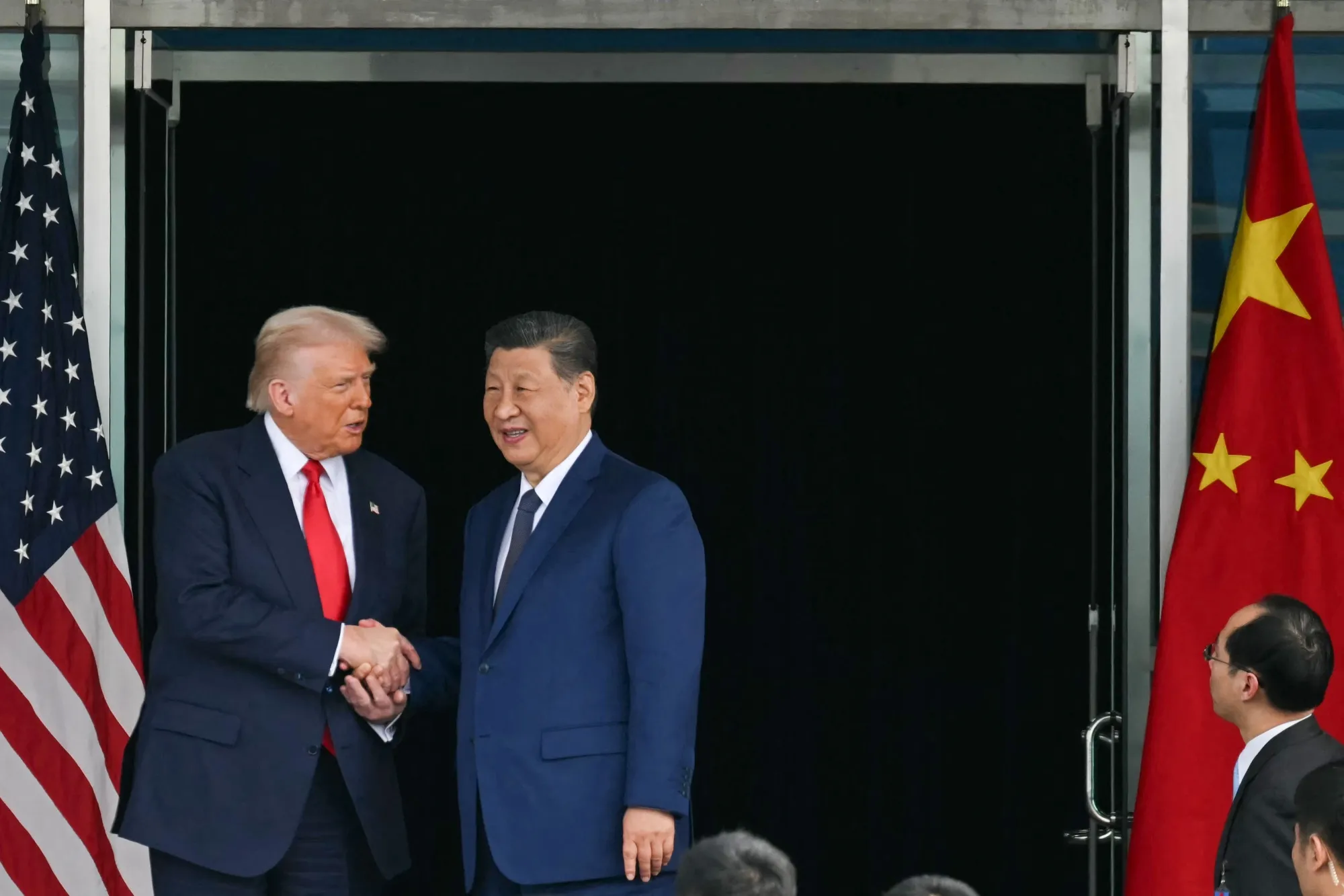 Donald Trump&nbsp;and Xi Jinping&nbsp;in Busan on October 30.