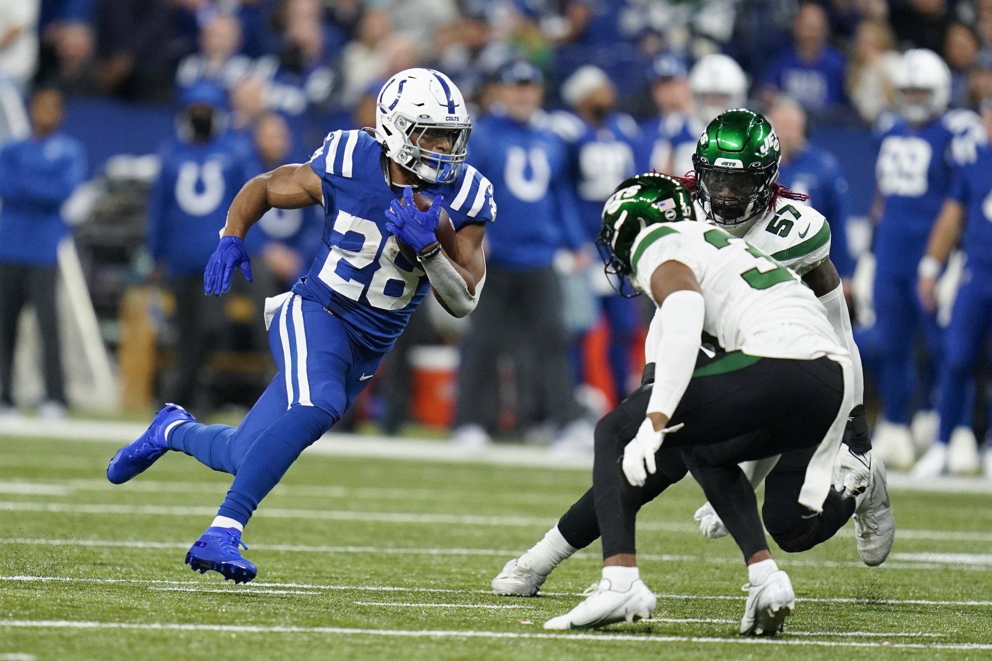 Taylor, Ground Game Help Colts Find Easy Path Past Jets - Bloomberg