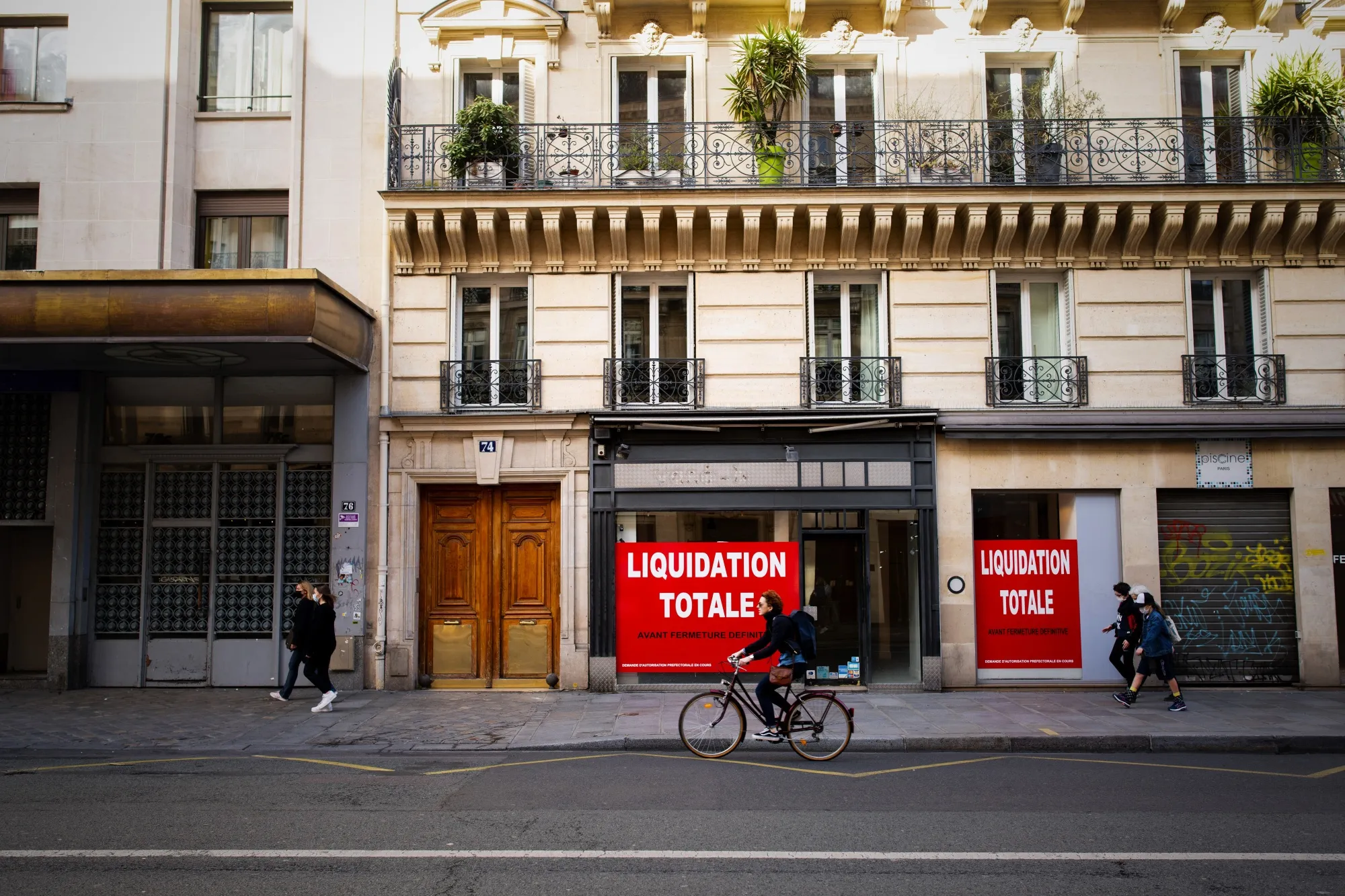 A closed down retail outlet on Rue de Rennes in Paris.