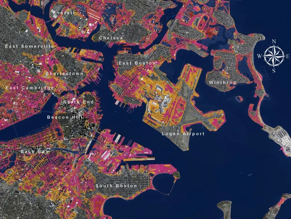 These Scary Maps Explain What Sea Level Rise Will Mean in Boston ...