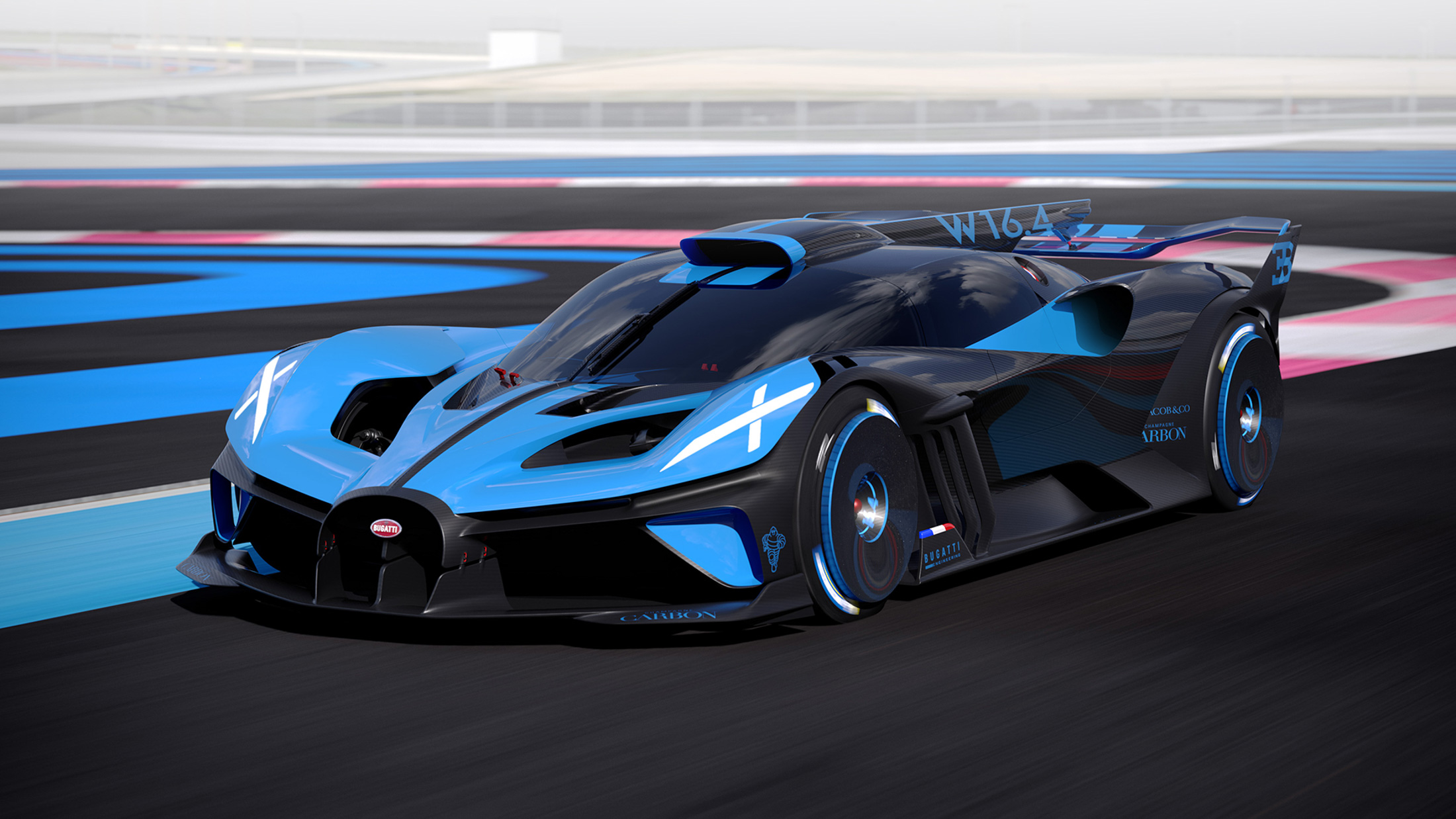 The Bugatti Bolide is a study in speed set for the track