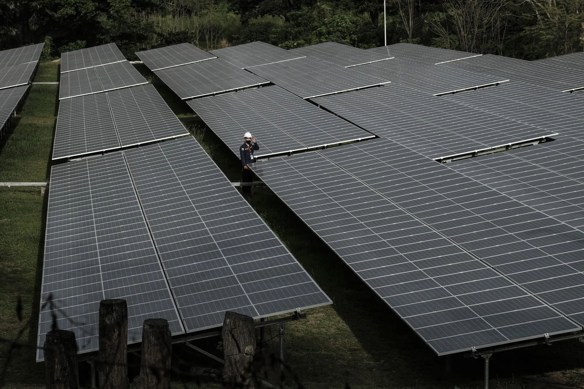 Solar panels in the Philippines.