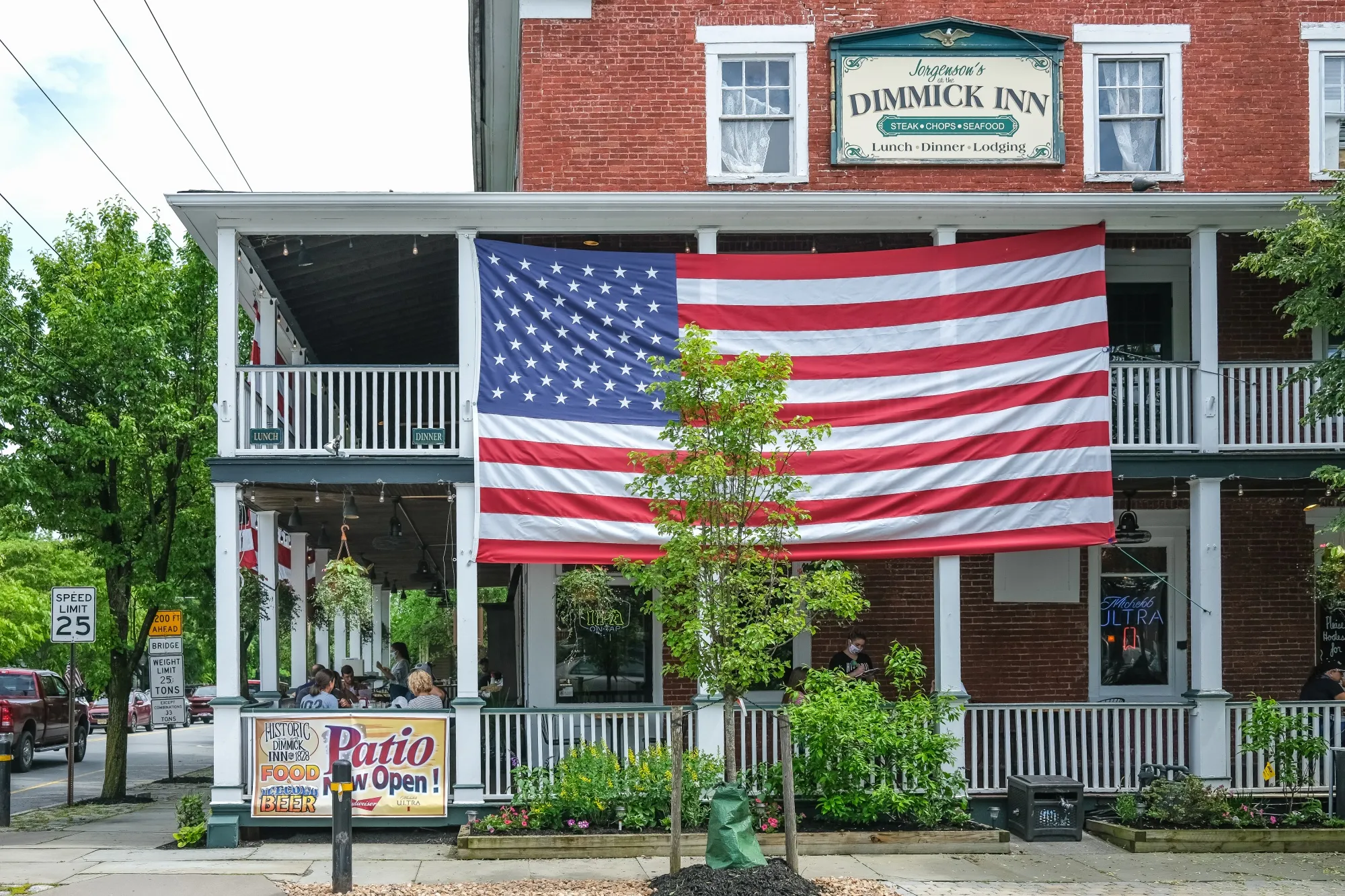 Patrons in Milford, PA at the beginning of June, when lockdown restrictions eased.