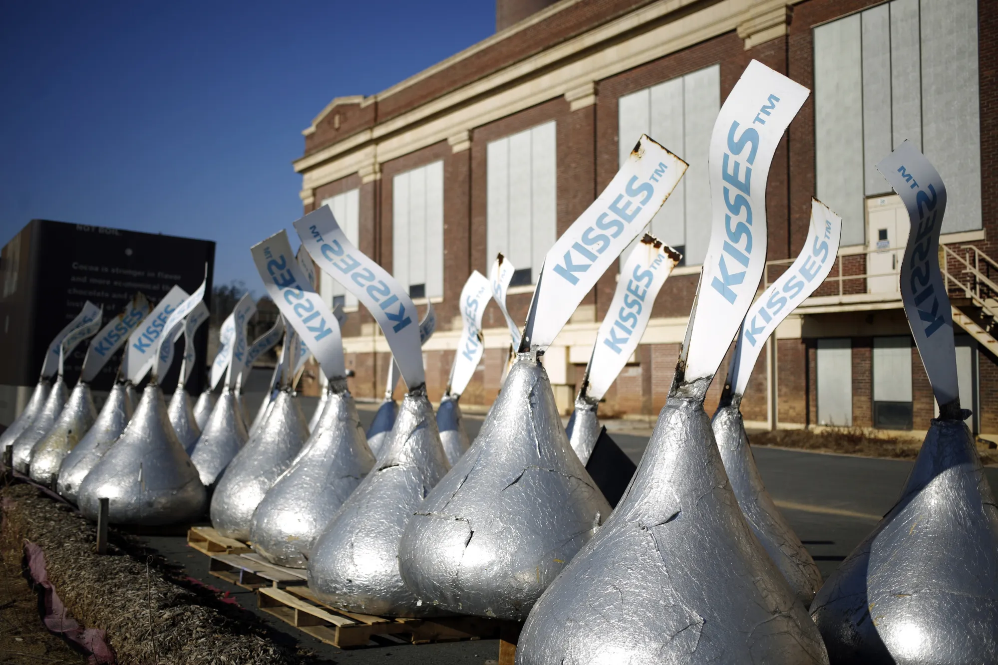 Hershey's Kisses replica sculptures in Hershey, Pennsylvania.