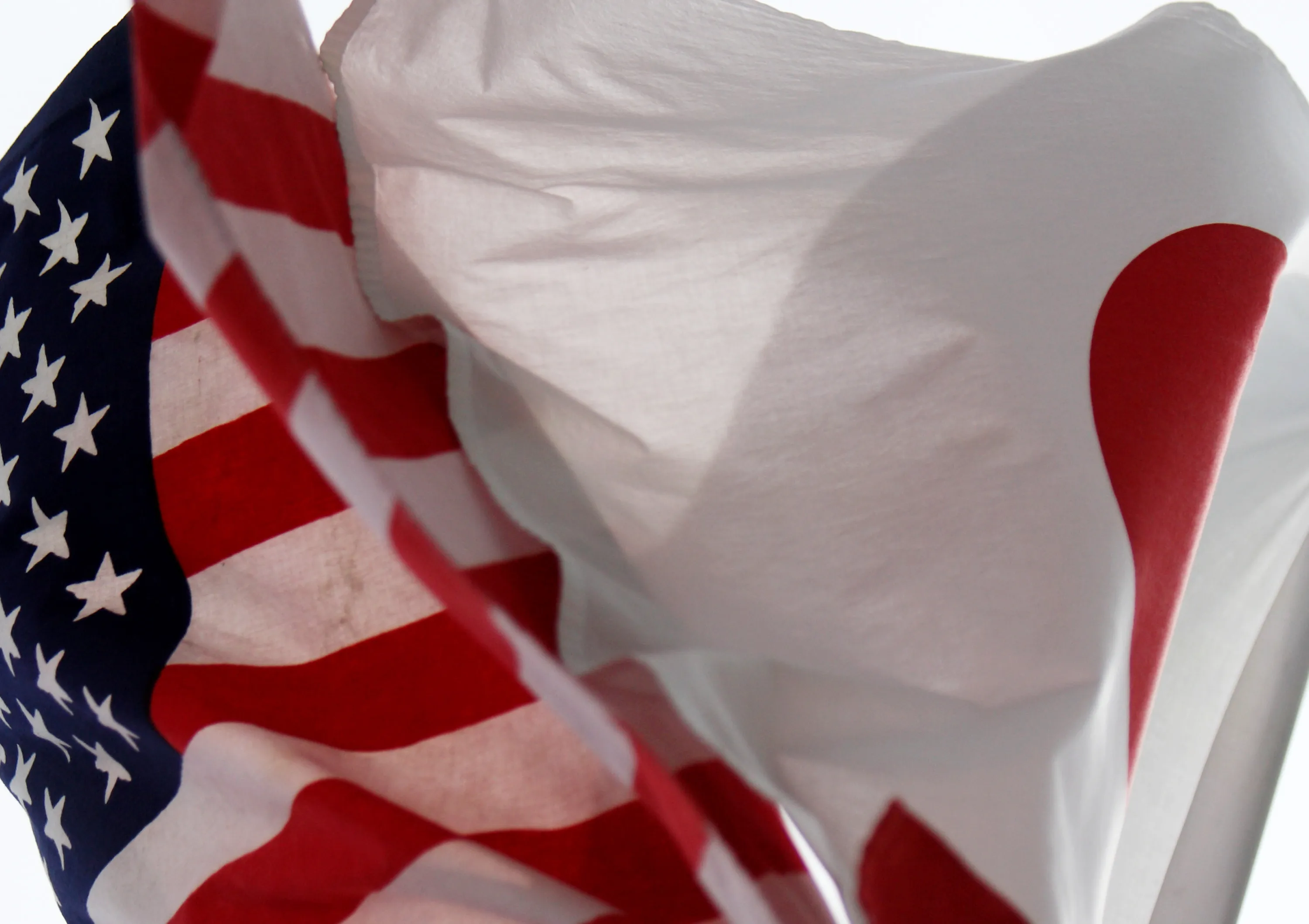 The US&nbsp;and Japanese flags