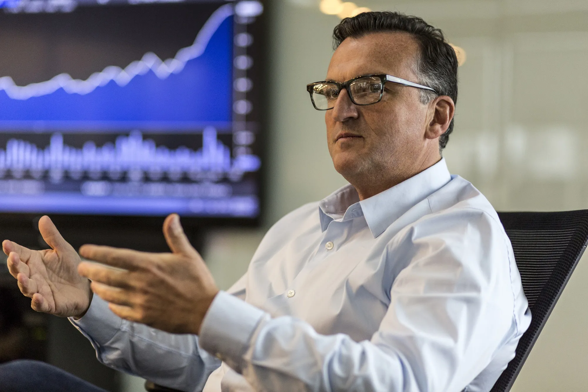 Martin Migoya, founder and chief executive officer of Globant SA, speaks during an interview in Buenos Aires, Argentina, on Thursday, Aug. 8, 2019..