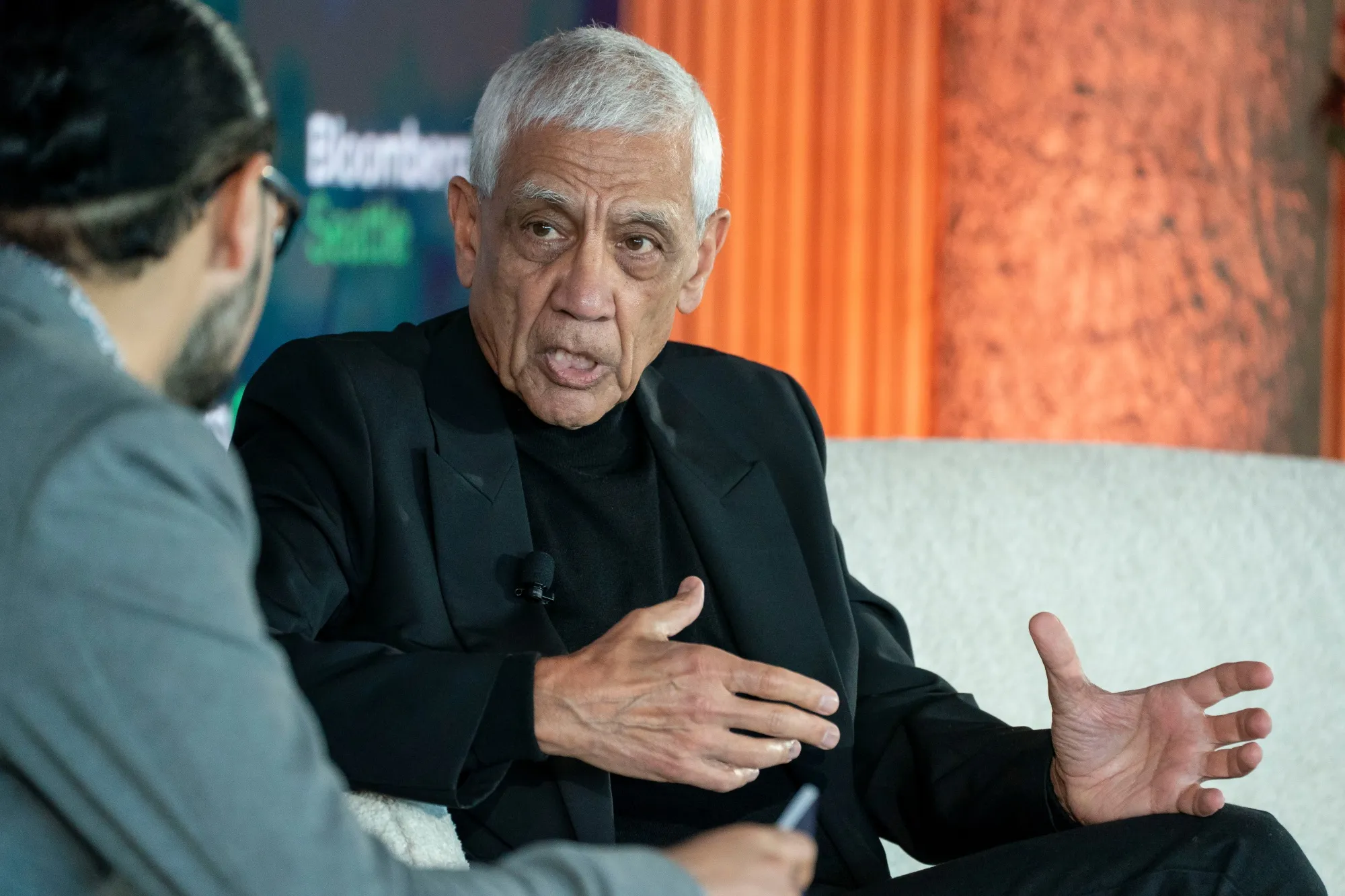 Vinod Khosla, founder and partner of Khosla Ventures, at Bloomberg Green in Seattle, Washington, on July 15.