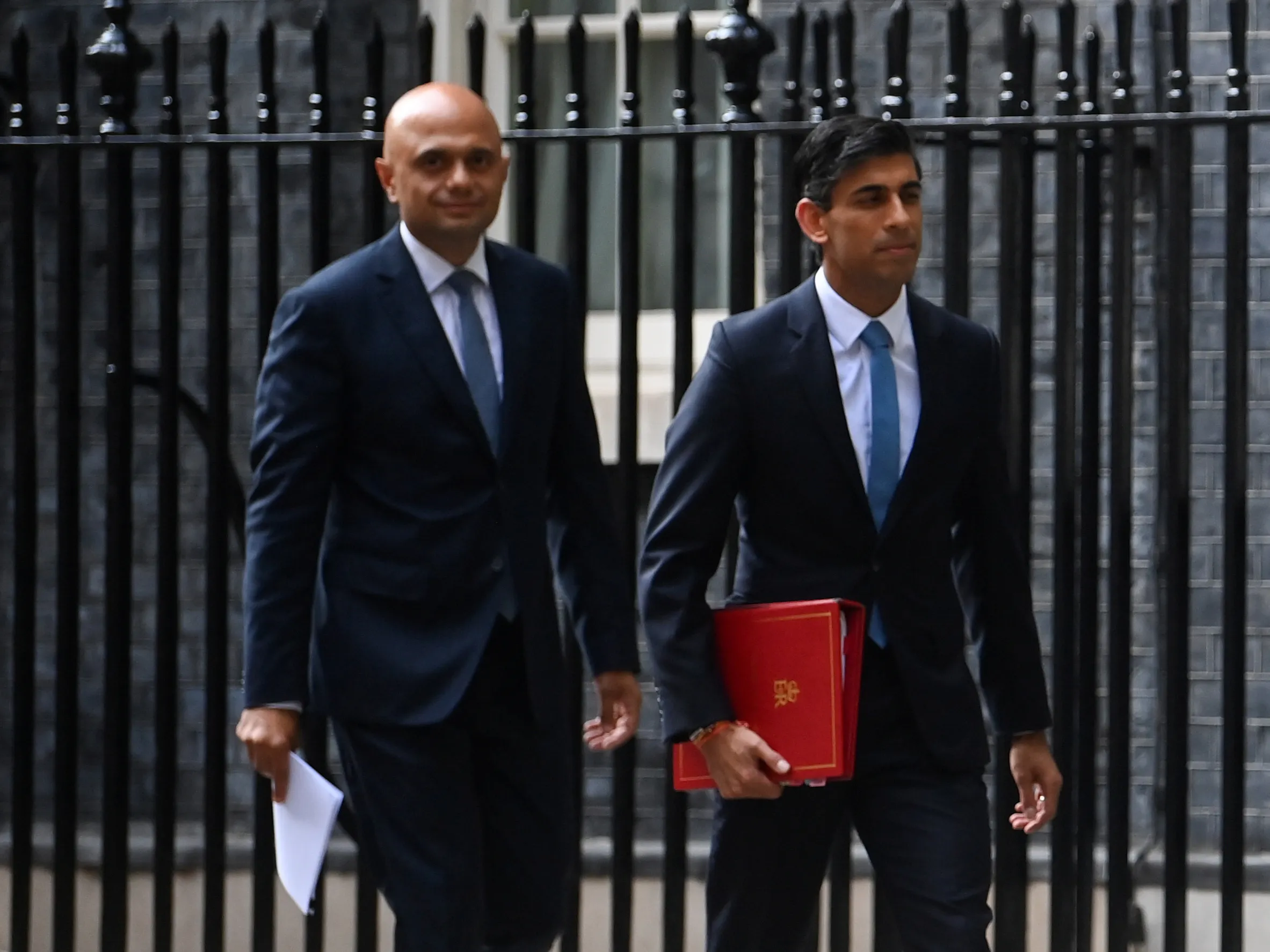 Rishi Sunak, right, and Sajid Javid.