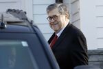 William Barr leaves his home in McLean, Virginia on March 25.