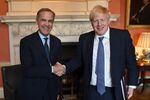 Mark Carney, left, is an adviser to U.K. Prime Minister Boris Johnson for the COP26 climate summit due to take place in November in Glasgow, Scotland&nbsp;