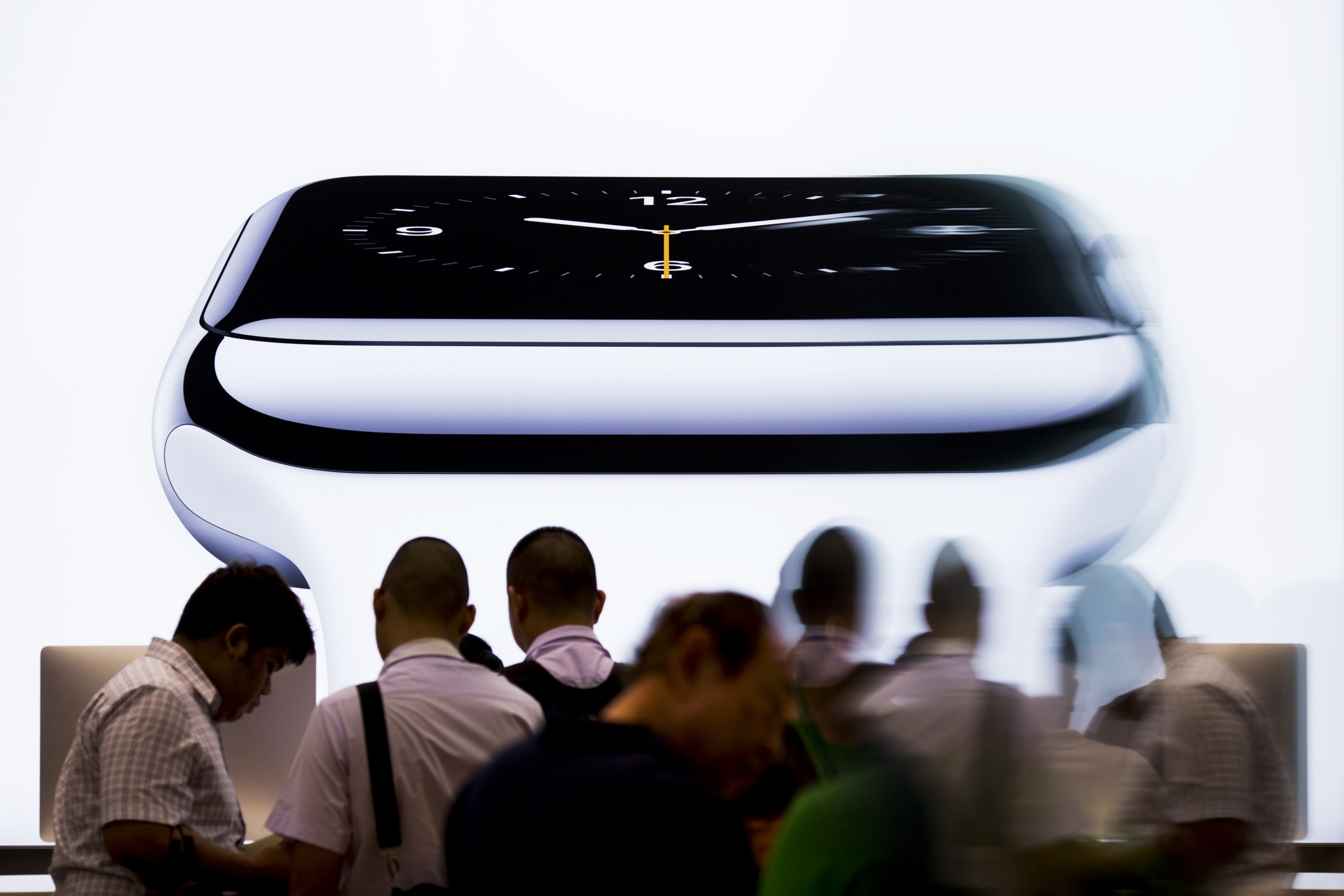 The Apple Watch retail launch in 2015.