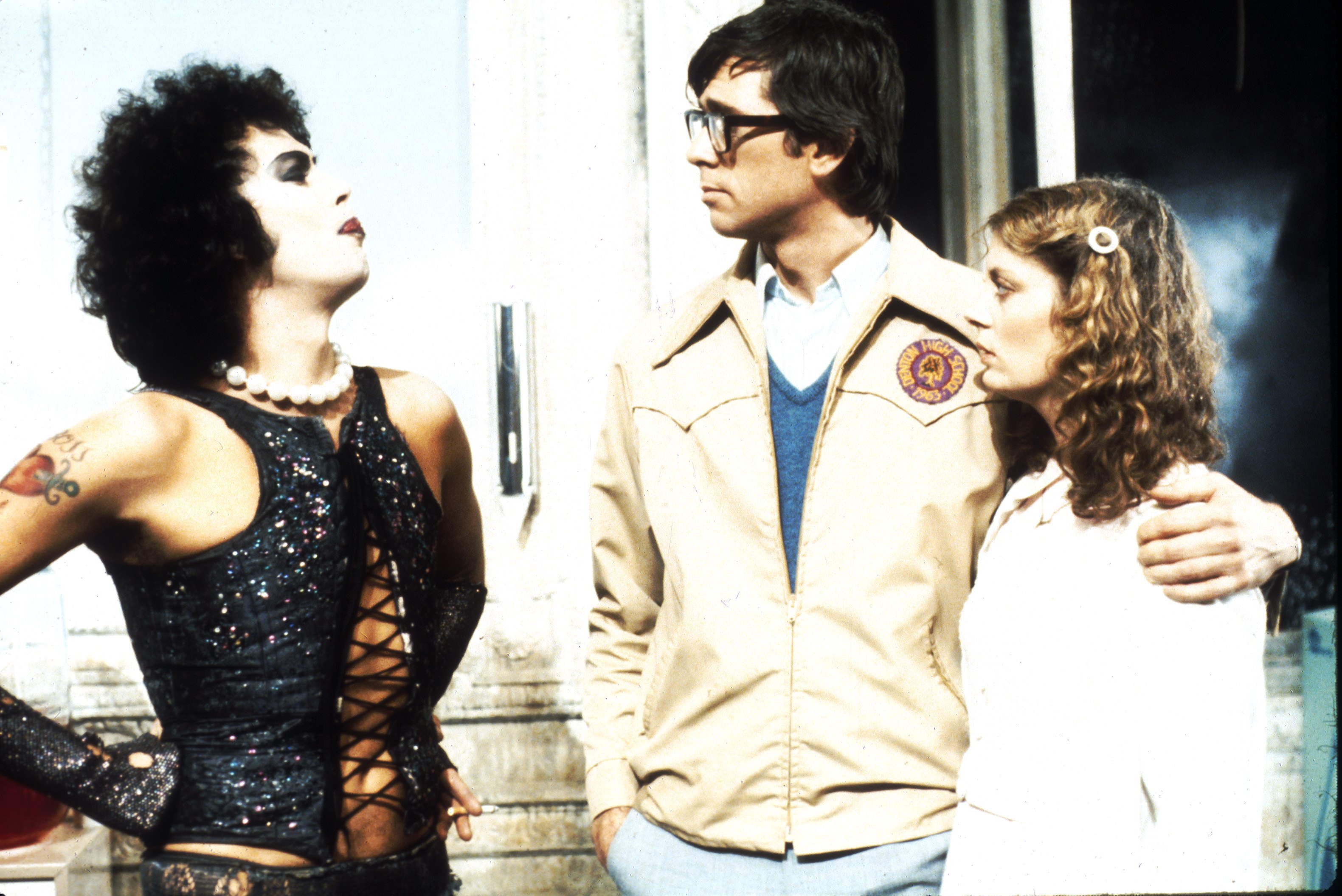 Tim Curry, Barry Bostwick and Susan Sarandon in &quot;The Rocky Horror Picture Show&quot; (1975).