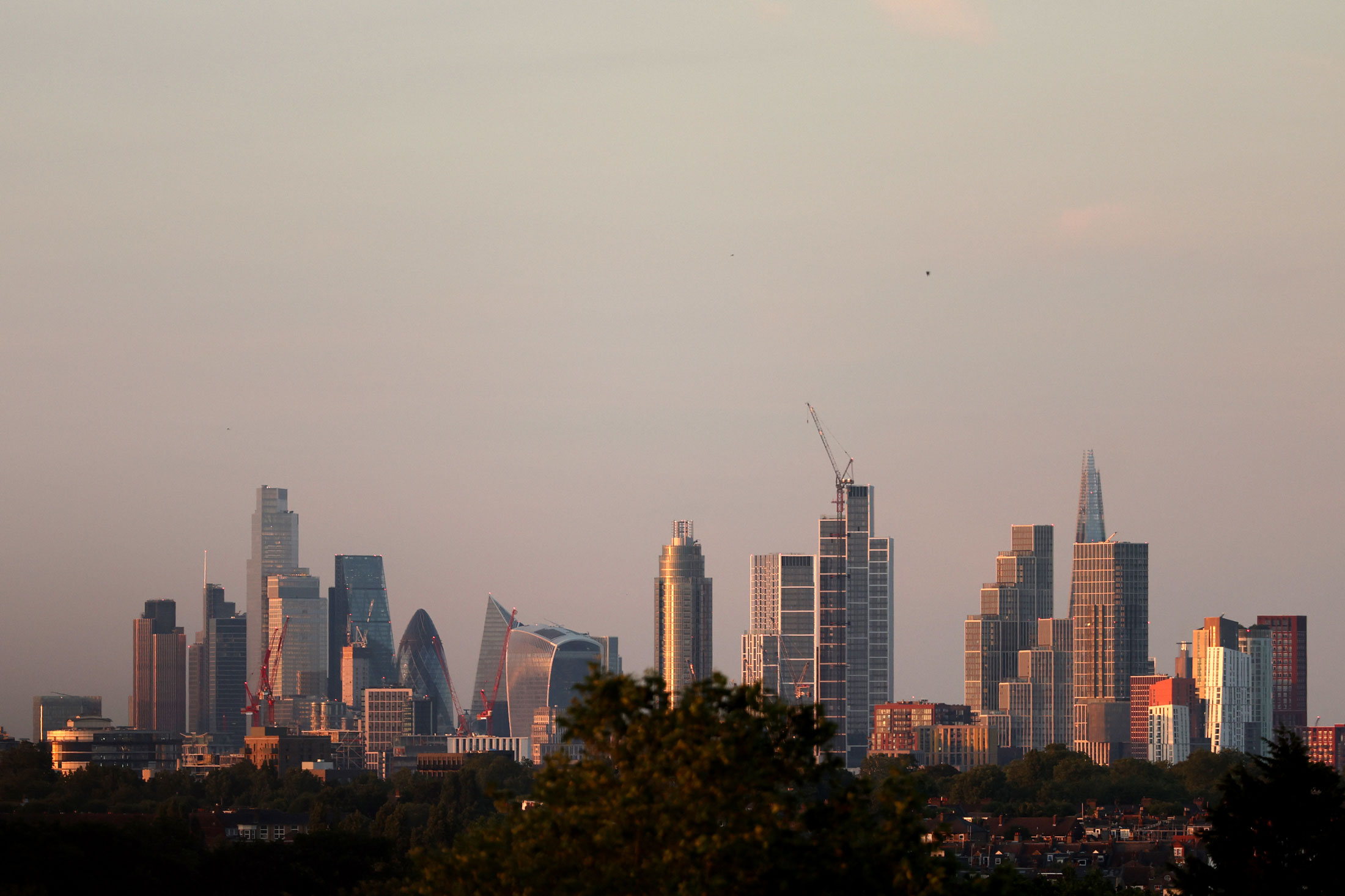 The London skyline.