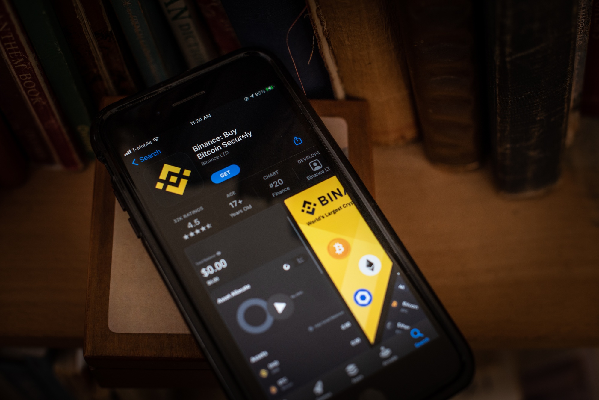 binance desktop view on phone