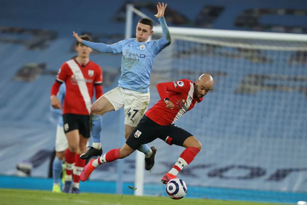 Manchester City and Southampton at the Etihad Stadium in Manchester.&nbsp;