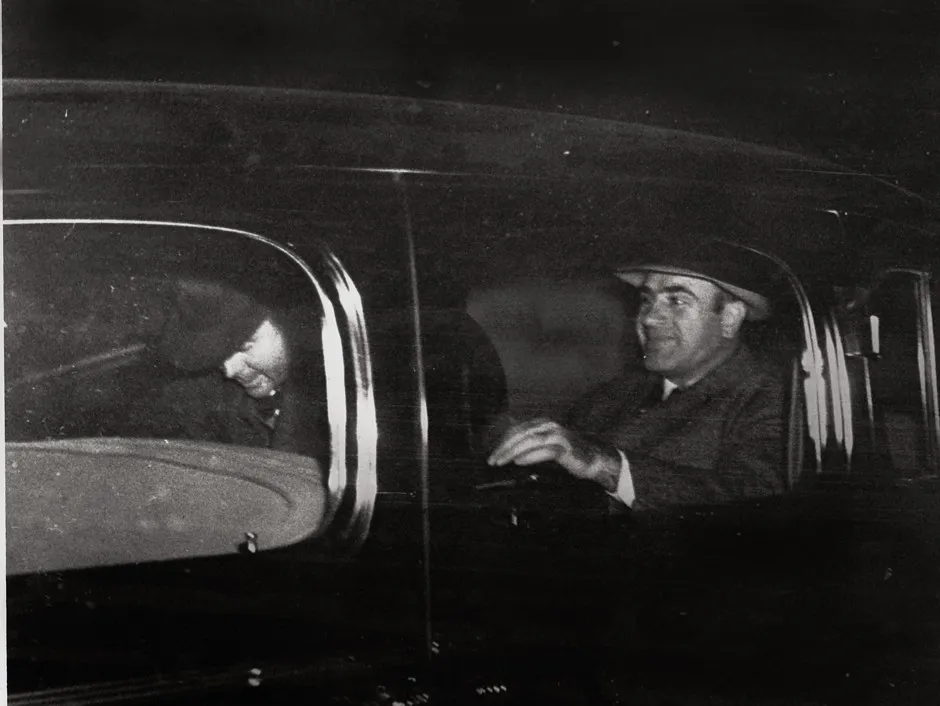 Al Capone, right, received the nickname "Scarface" in Brooklyn, after he was attacked in the borough for insulting a man's sister.