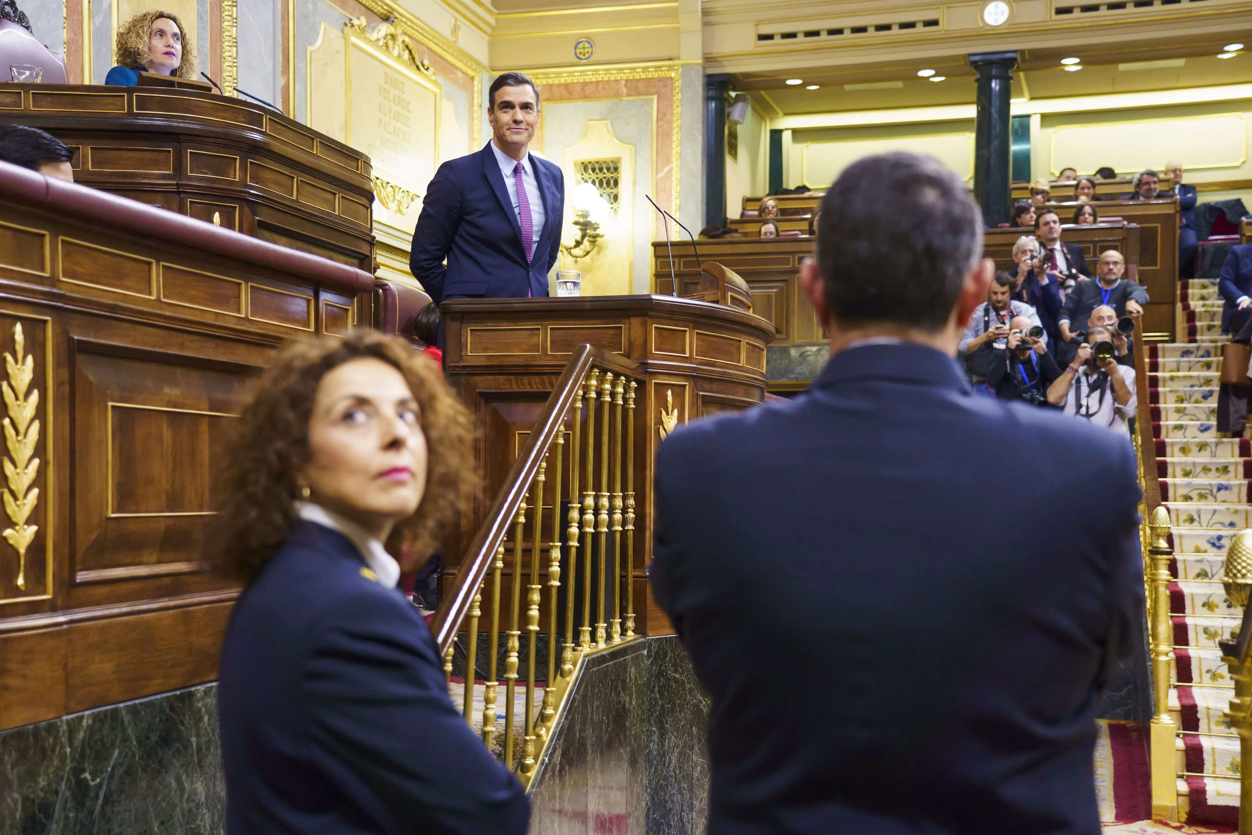 Pedro Sanchez during parliamentary&nbsp;debates in Madrid.&nbsp;