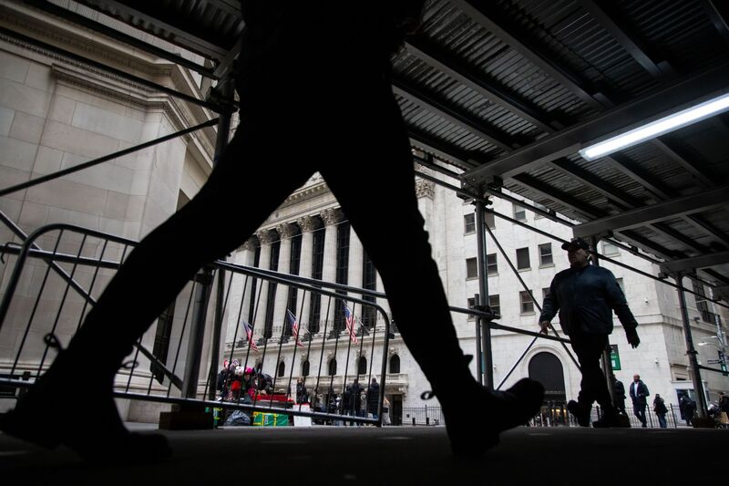 Pedestrians outside of the New York Stock Exchange (NYSE) in New York, US, on Monday, Feb. 3, 2025